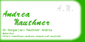 andrea mauthner business card